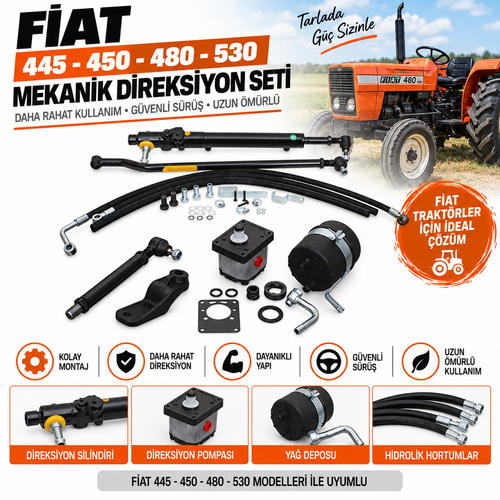 Fiat 445-450-480-530 Mekanik Direksiyon Seti | Komple Set