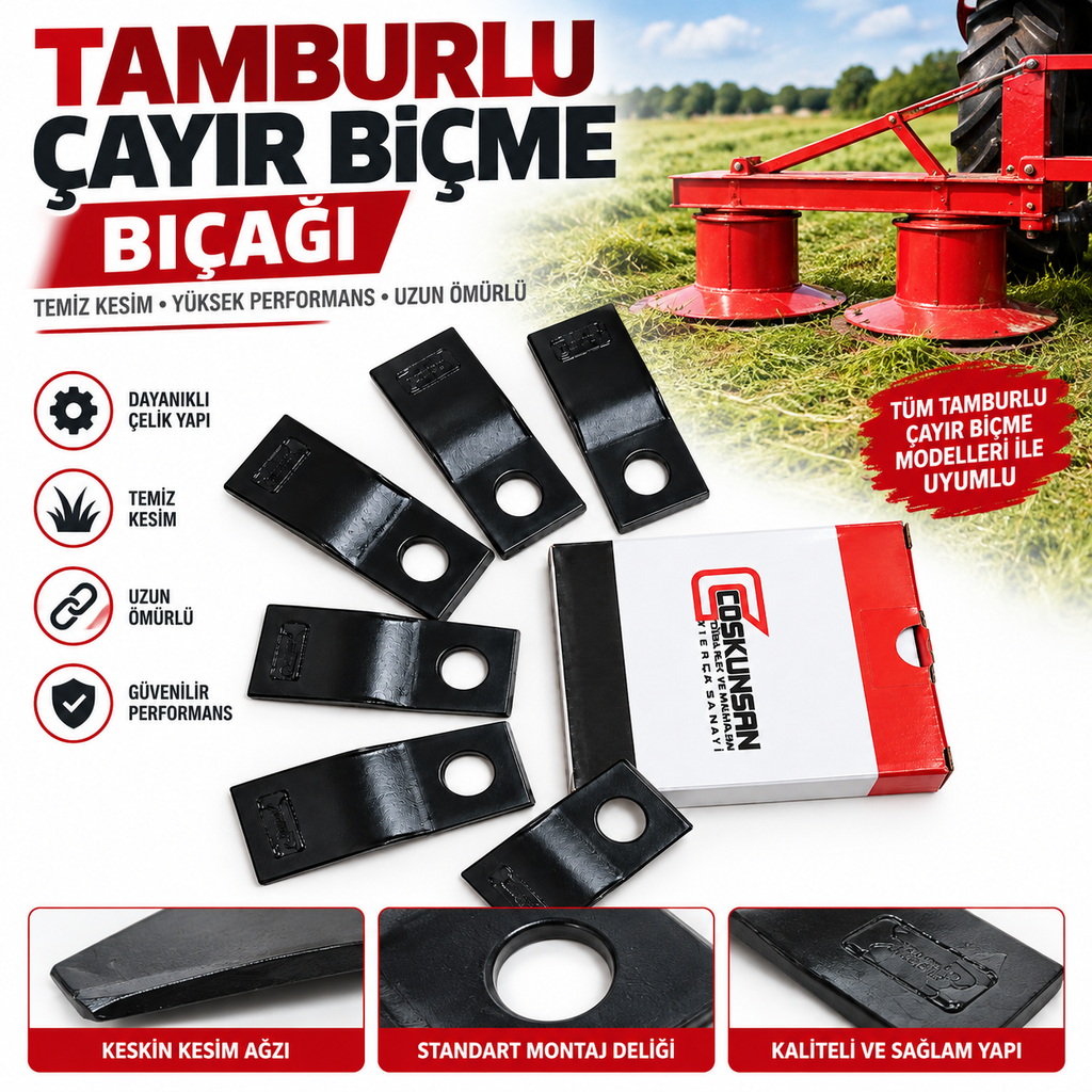 Tamburlu Çayır Biçme Bıçağı 25 adet
